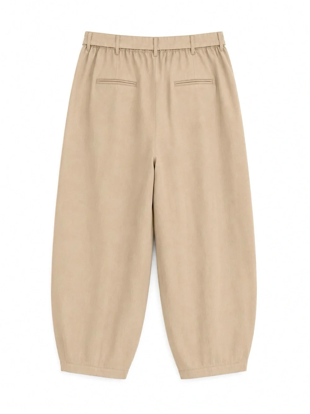 EILEEN FISHER WOMAN KHAKI LINEN BLEND NEUTRAL LANTERN ANKLE PANT SZ 1X NWT - Picture 3 of 5